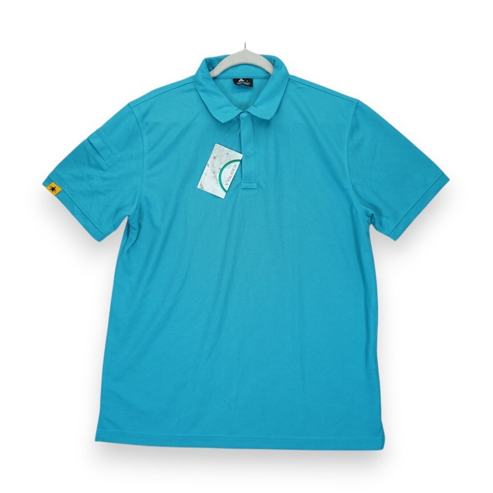 NWT‎ V Valanch Men's Polo Shirt Short Sleeve Golf Tennis Athletic Collared Large